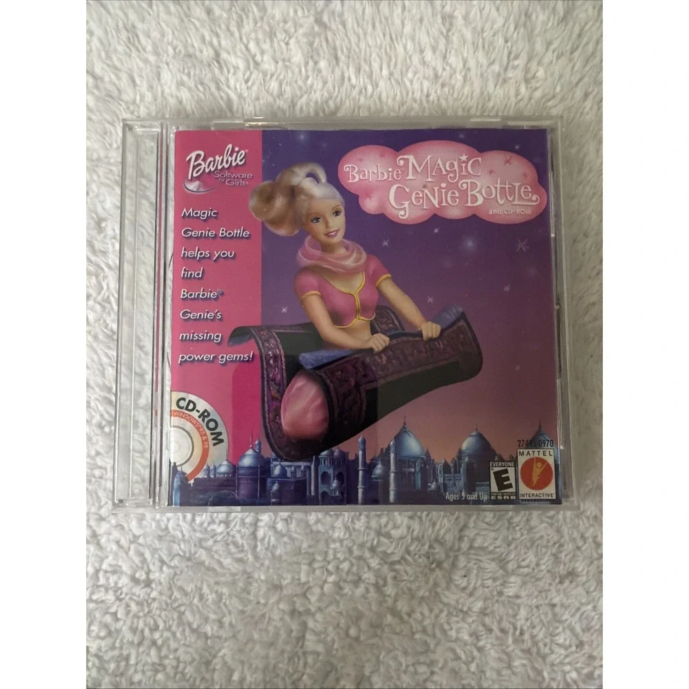 Barbie Magic Genie Bottle PC CD ROM Game 2000 Mattel Vtg